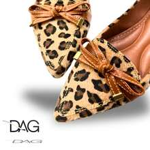 Sapatilha Feminina Onça Pelo Com Laço Caramelo – Sofisticação notável estrutura resistente toque leve resistênte