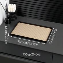 1 件豪华皮革托盘，金属方形托盘，编织纹理储物盘，装饰性储物盘，珠宝收纳盘，带防滑底座的展示盘，适用于家庭、酒店、咖啡厅、餐厅、派对，有橙色/勃艮第红/绿色/米色可选，不同尺寸（大/小），非常适合母亲节、圣诞节、万圣节礼物 - 彩色 - 查看 19