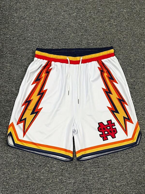 Fashionable Digital Print Loose Men's Shorts, Sports & Streetwear