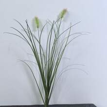 6 Bunches Of Realistic Artificial Onion Grass Tassels, Plastic Fake Ground Plants, Suitable For Outdoor Yard, Hotel, Garden Decor, Window Frame Decor, Indoor & Outdoor Home Decor, Applicable For Spring/Summer, Anniversary, Easter, Mother's Day, Wedding, Gifting - Planter Not Included