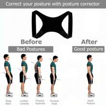 1 pièce Bandoulière de formation physique multifonctionnelle réglable, convenant aux hommes et aux femmes. Correcteur de posture, soutien dorsal, sangle d'épaule invisible ouvrant la poitrine, ceinture lombaire anti-voûte respirante, ajusteur de posture assis, support pour le cou et les épaules - idéal pour un port quotidien, stabilisation de la clavicule - favorise les accessoires de gym à bonne posture