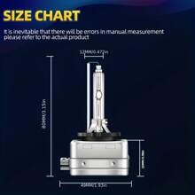 2 PCS 24000LM LED Xenon Lamps D1S D2S D3S D4S 6000K Cool White High & Low Beam, 300% Brightness, 50000hrs Lifespan, Plug-N-Play Bulbs For Vehicles