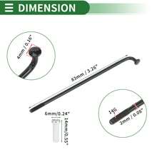 Bicycle Spokes Carbon Steel Bike Spoke With Nipples For Most Bicycle - 黑色 83mm 14G 36件碳鋼 - 查看 4