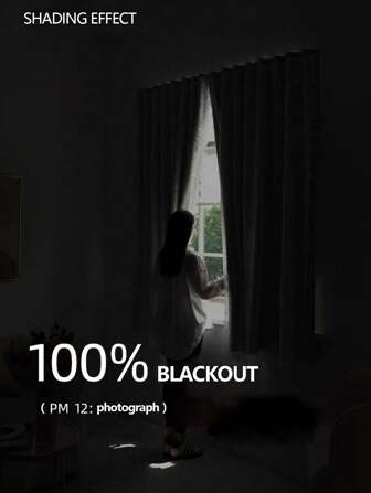 1 件自粘遮光窗帘，无需钻孔，100% 遮光布，适用于窗户、门、卧室、地下室 - 隔热、厨房遮光、四季使用、秋季装饰、秋季装饰、房间装饰