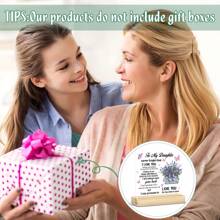 1 pièce Plaque acrylique avec citation inspirante sur support en bois - Cadeau du cœur pour la fille de la part de la mère ou du père, décoration émotionnelle pour la maison ou le bureau, parfait pour la remise des diplômes, l'anniversaire, Noël