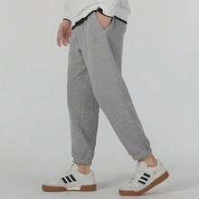 Adidas Men's Pants 2026 Spring New Basic Minimalist Training Sweatpants, Warm And Comfortable Tapered Leg Joggers IJ6882 - Light Grey - View 4