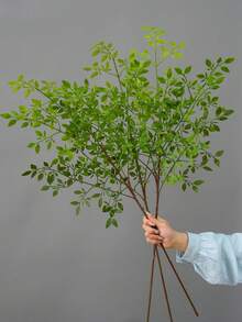 1pc/3pcs Artificial Southern Magnolia/Tallow Tree Fake Green Plants, PVC Material For Outdoor Home Garden Decor - Green - View 13