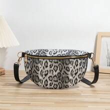 Women's Fashion Leopard Print Waist Bag Shoulder Crossbody Bag, Suitable For Shopping, Dates, Galas, Perfect Holiday Gift