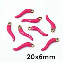 5pcs Enamel Chili Pepper Charms Pendant Multi Colors For DIY Jewelry Making Earrings Necklace Pendants Accessories Findings