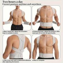 1件装新款灰色女童矫姿带，适合室内外使用，女性矫姿带，矫正驼背，打开肩膀，塑造优美背部线条，雕塑身形，可调节，透气矫形带 - 无缝设计，支撑上背部、脊柱、颈部和肩部 - 适合日常穿着，稳定锁骨 - 促进健康姿势，防止驼背 - 灰色 - 查看 8