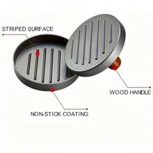 1pc Non-Stick Hamburger Press - Metal Hamburger Mold, Suitable For Making Beef, Cheese, Vegetable Burgers, Fit For Barbecue Grill Cooking. (This Model Is Made Of Aluminum Alloy Raw Material Without Any Processing, The Product Surface May Have Slight Scratches Which Is Normal And Does Not Affect The Use, Please Do Not Buy If You Mind)