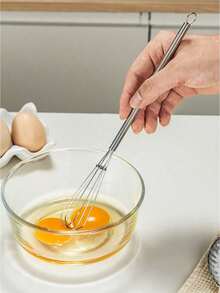 1pc Mini Whisk,Stainless Steel Tiny Whisk For Baking,Whisks Stainless Steel Mini Wire Whisks,Portable Stainless Steel Kitchen Tiny Whisk Egg Beater With Thick Wire For Cooking Blending Whiping Beating Stirring,Small Whisk,Whisk Stainless Steel,Cooking And Kitchen Gadget, Mixing Sauces, Blending Ingredients - Multicolor - View 5