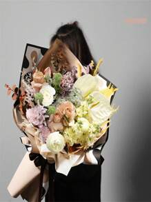 10/20pcs Flower Wrapping Paper, Floral Waterproof Bouquet Wrapping Paper For Flowers, Florist Wrapping Paper For DIY Craft,Wedding Birthday Gift Anniversary, Valentine's Day, Mother's Day And Father's Day, Bridal Shower, Graduation Ceremony, Marriage Proposal,DIY Wrapping Paper