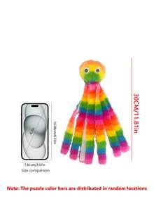 Colorful Octopus Pet Toy, Suitable For Cats And Dogs, Chewing & Interactive, Boredom Relief For All Types Of Pets