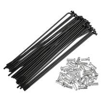 Bicycle Spokes Metal Bike Spoke With Nipples For Most Bicycle - 黑色,銀色 136mm 14G 36Pcs 金屬 - 查看 1