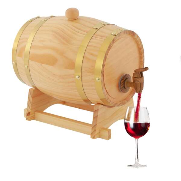 Weinfässer Weinfässer mit Ständer Holzfässer für Whisky und Wein 3L