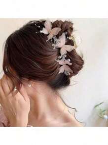 1pc Multilayer Mesh Butterfly Hair Clamp, Elegant Personalized Hair Clip For Bun Hairstyle, New Hair Accessory For Women Hair Claws Claw Clips Hair Clips Hair Jaw Clip Hair Clamps Hair Clutch Hair Catcher Clip Fall Winter Hair Accessories For Women For Vacation Outfits Woman