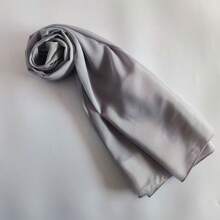 1pc Elegant Solid Color Chiffon Scarf & Hat Set - Lightweight Breathable Polyester Scarf With Matching Hat, Suitable For Casual Wear, Sun Protection, Windproof, Headscarf