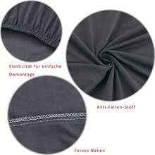 Stuhlhussen 4er Set, Stuhlbezug Universal bi-Elastic Hussen für Stühle Moderne Stretch Stuhlhussen Stuhl Abdeckung Abnehmbare Waschbar für Esszimmer, Hotel, Bankett, Partys Deko, Dunkelgrau - Dunkelgrau - Übersicht 4