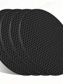 4 piezas de posavasos redondos de silicona con panal - resistentes al calor, flexibles, fáciles de limpiar, antideslizantes, protegen mesas y encimeras de cocina - ideales para platos, ollas y sartenes calientes, perfectos para diversas celebraciones festivas. Confirme que el tamaño del producto sea adecuado antes de comprar.