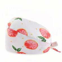 1 pieza Gorro de enfermera con estampado digital de flores, animales y corazones sobre fondo rosado, de mezcla de algodón. Adecuado para médicos, enfermeras, salones de belleza, hospitales veterinarios y profesionales de limpieza. Anti-bacterial y anti-polvo