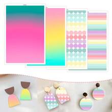 1 hoja de papel de transferencia para arcilla polimérica, papel de transferencia con diseño de flor retro para hacer aretes de arcilla polimérica, papel de transferencia con diseño de flor margarita vintage para hacer joyas de arcilla, para manualidades de joyería con técnica de pintura al óleo