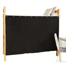 Abulun Solid Thicken Bunk Blackout Bed Curtains Cloth Bed Canopy Students Single Sleeper - Black - View 3