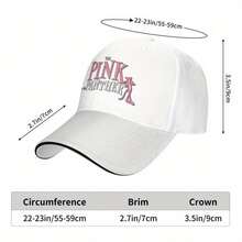 [Gorra del Pantera Rosa] Gorra de béisbol 100% poliéster con estampado del personaje animado "The Pink Panther" | Estilo casual, ajustable, sombrero de papá, liviano, tela sin estiramiento, lavar a mano | Para mujeres y hombres, perfecto para festivales de primavera y eventos deportivos - Azul - Ver 3