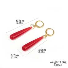 rongji jewelry Brincos Pingente de Resina com Lágrima Vermelha, Cosplay da Fukawa Touko