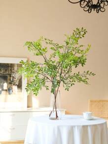 1PC/2PCS/3PCS,Man-Made Modern Simple Bamboo Leaf Ornament, Non-Fading Plastic Plant Imitation Foliage Decoration, Suitable For Home Indoor And Outdoor Decoration, Home Various Desktop Office Desktop Decoration, Bedroom, Living Room, Study, Kitchen, Bathroom, Fireplaces, Entryway, Balconies, Office Scenes, Door Decor
