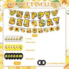 Decoraciones para fiesta de cumpleaños con temática Feliz abeja 2025, globo con diseño de abeja, para festival, fiesta, jardín, decoración original de flores de jardín, globo de látex de 12" - Multicolor - Ver 11