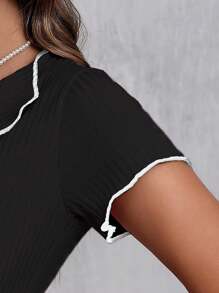 Conjunto de pijama de 2 piezas con blusa de manga corta y shorts para mujer, elegante ropa de casa a rayas con lazo y cuello en V, ligera y cómoda, apropiada para verano y primavera, ideal para vacaciones