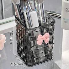 1pc Crystal Makeup Brush Holder, Makeup Organizer, Cosmetic Cup, Eyebrow Pencil Stand, Acrylic Makeup Brush Holder, Nail Art Tool Brush Storage Bucket, Pearl Dust-Proof Makeup Brush Organizer - Multicolor - View 8