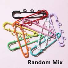 5 chiếc ghim an toàn 50x16mm, ghim kim loại, ghim may, ghim quần áo có vòng 3/5 để làm thẻ, đồ thủ công tự làm, đồ trang sức, phụ kiện - Ghim cài áo - Xem 12