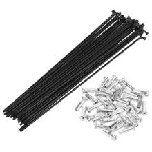 Bicycle Spokes Carbon Steel Bike Spoke With Nipples For Most Bicycle - 黑色 191mm 14G 36件碳鋼 - 查看 1