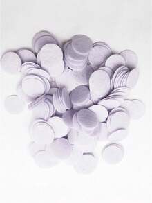 100 piezas 2,5mm tela de fieltro flor , redondo con fondo plano para DIY elaboración , blanco - Blanco - Ver 5