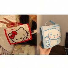 Sanrio 1pc Hello Kitty Multifunctional Four In One Makeup Bag, Cartoon Cute Portable Travel Grooming And Storage Bag, Suitable For Home Storage And Travel Supplies Storage,For Holiday Beach, Bathroom Collection, Bedroom Collection, Large Capacity