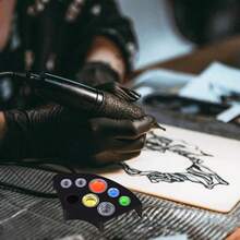 Wokaluo 302pcs/Set Tattoo Ink Cup Kit: Disposable 3 Size Tattoo Ink Cups, 2 Reusable Ink Cup Holders, Permanent Makeup Container Caps, Tattoo Accessories Color Cup Rack Set - Army Green - View 7