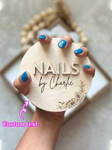 Personalized Custom Nail Plate | Nail Art Photo Props | Nail Art Gifts | Beauty Salon Logo | Gift For Her | Nail Art Design | Salon Decoration | Nail Art Technology