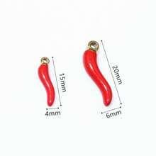 5pcs Enamel Chili Pepper Charms Pendant Multi Colors For DIY Jewelry Making Earrings Necklace Pendants Accessories Findings