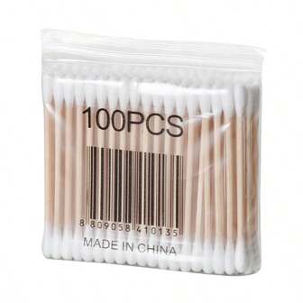 1/5/10 wattenstaafjes, wegwerpwattenstaafjes, make-up applicator, wattenbolletjes voor huishoudelijk gebruik en schoonheidssalons met houten stokje met twee uiteinden