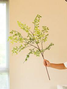 1PC/2PCS/3PCS,Man-Made Modern Simple Bamboo Leaf Ornament, Non-Fading Plastic Plant Imitation Foliage Decoration, Suitable For Home Indoor And Outdoor Decoration, Home Various Desktop Office Desktop Decoration, Bedroom, Living Room, Study, Kitchen, Bathroom, Fireplaces, Entryway, Balconies, Office Scenes, Door Decor