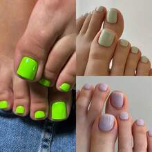 10瓶春夏冰淇淋色、紫色、粉色、黄色和蓝色指甲油套装，高饱和度指甲油胶水，亮泽透明，纯色光疗胶水，适用于DIY手足通用美甲 - 彩色 - 查看 8