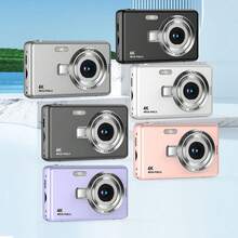 New Multi-Color Digital Camera, 16X Optical Zoom, 2.4" HD Screen, Pixel Video, Creative Compact Digital Camera, Suitable For Students, CCD Camera, Free DIY Crystal Sticker - Q12 Black + Crystal Sticker - View 5