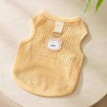 1pc Pet Summer Breathable Mesh Vest, Dog/Cat Lightweight Mesh Pet Vest, Mesh Design To Prevent Overheating, Can Be Leashed, Suitable For Poodles, Yorkshire Terriers, Teddy Dogs, Bichon Frises, Ragdoll Cats And Other Medium/Small Pets, Pet Outfit Accessory