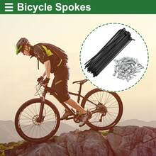 Bicycle Spokes Carbon Steel Bike Spoke With Nipples For Most Bicycle - 黑色 116mm 14G 36 碳鋼 - 查看 2