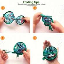 1 pièce Ventilateur pliable portable aux motifs de printemps colorés - Conception durable, compacte et maniable. Modèle aléatoire, convient pour un usage quotidien, les activités en extérieur et comme accessoire mode