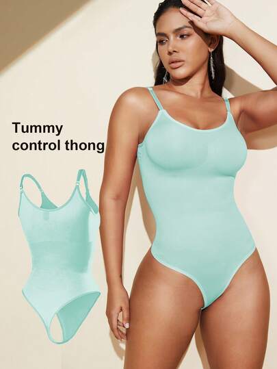 1pc Women Seamless Shapewear Bodysuit, Thong Bottom, Slimming Shaping Bodysuit, Tummy Control Bodysuit, Shapewear, Waist Trainer
