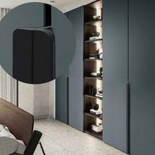 1pc Modern Simple Aluminum Alloy Hidden Furniture Cabinet Door Handle Side Installation Without Drilling Installation Wardrobe Cabinet Drawer Handle Furniture Hardware