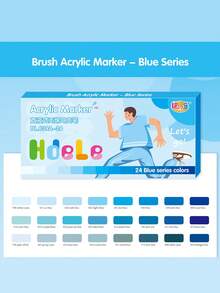 8 支/24 支彩色丙烯彩色马克笔，创意软笔尖设计水彩笔，绘画必备，时尚马克笔套装，适用于不同材质的涂鸦和绘画，学校和艺术用品返校 - 彩色 - 查看 14